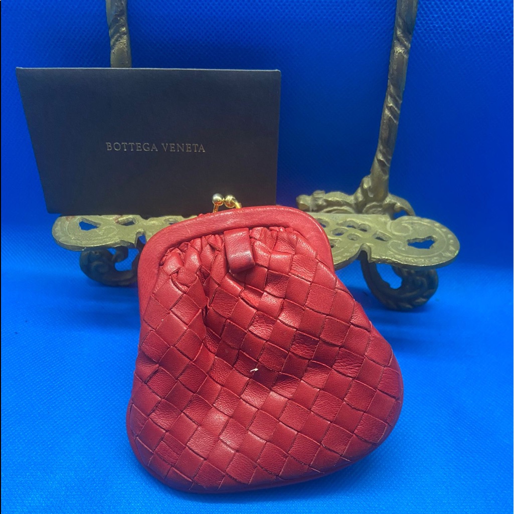 Bottega Veneta Intreciatto Nappa Leather Coin Purse Wallet Interior Peeling
